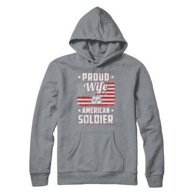 Proud Wife Of A Soldier Army Husband Veteran-T-Shirt & Hoodie-Pullover Hoodie-Light Steel