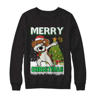Cute Beagle Claus Merry Christmas Ugly Sweater-T-Shirt & Sweatshirt-Crewneck Sweatshirt-Black