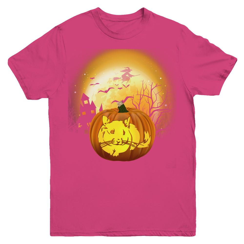 Pumpkin Chinchilla Halloween Human Costume Youth-Youth Shirt-Youth T-Shirt-Heliconia