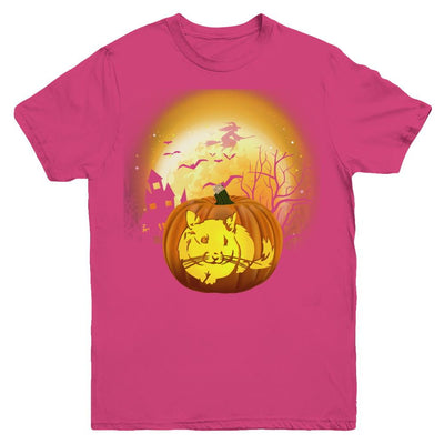 Pumpkin Chinchilla Halloween Human Costume Youth-Youth Shirt-Youth T-Shirt-Heliconia