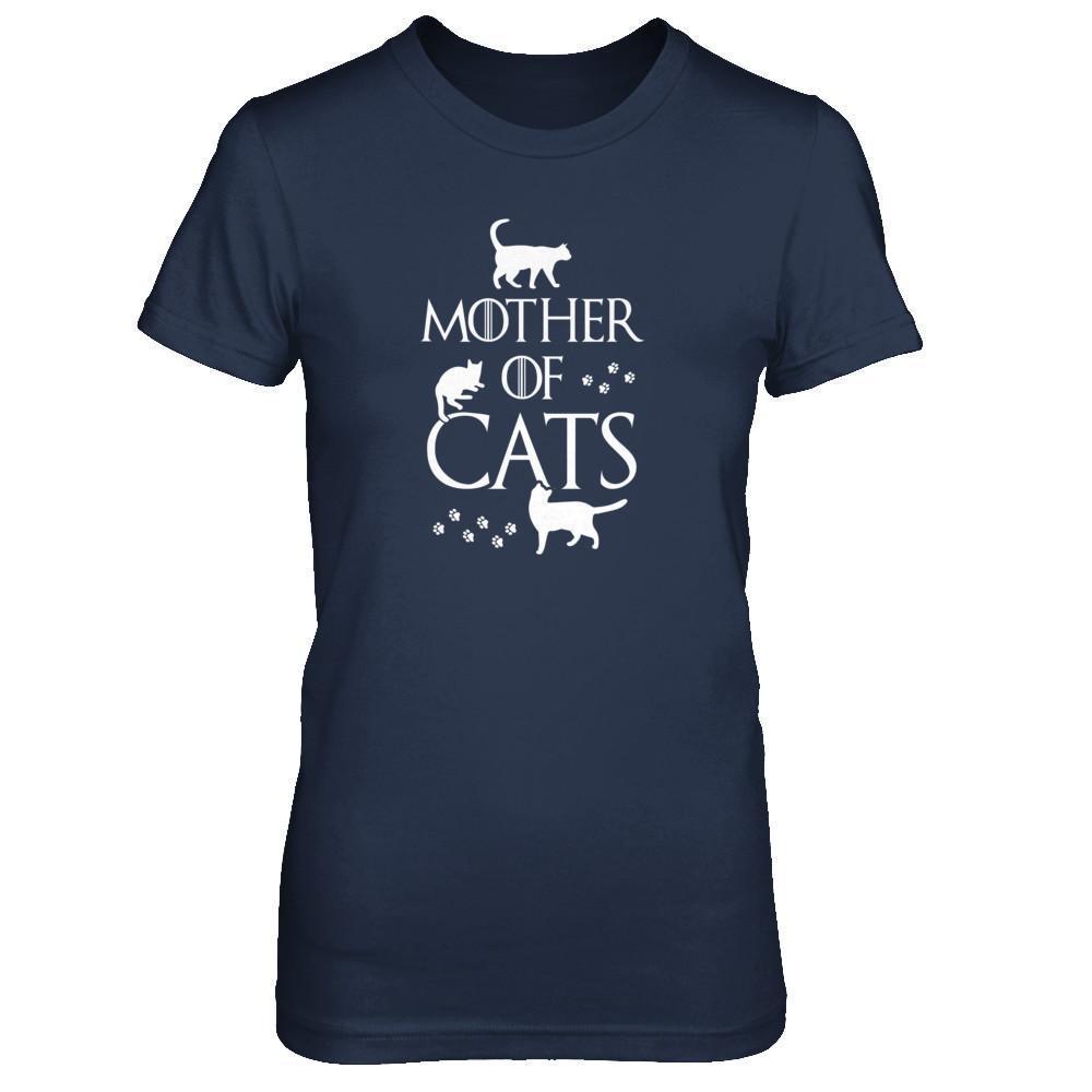 Mother Of Cats For Cat Lovers-T-Shirt & Tank Top-Women's T-Shirt-Navy