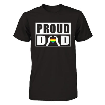 Proud Dad Lgbt Gay Lesbian Pride-T-Shirt & Hoodie-Premium T-Shirt-Black