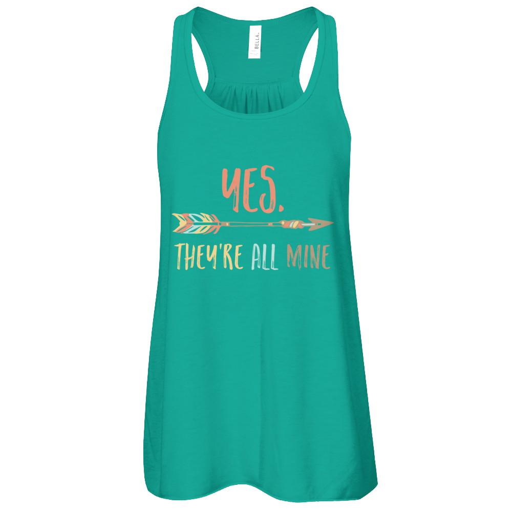Yes They're All Mine-T-Shirt & Tank Top-Women's Flowy Racerback Tank-Kelly