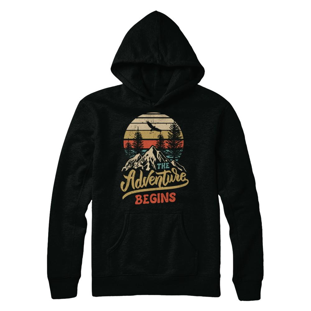 The Adventure Begins Climb The Mountain Vintage-T-Shirt & Hoodie-