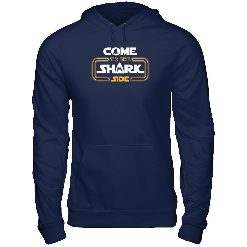 Come To The Shark Side-T-Shirt & Tank Top-Pullover Hoodie-Navy