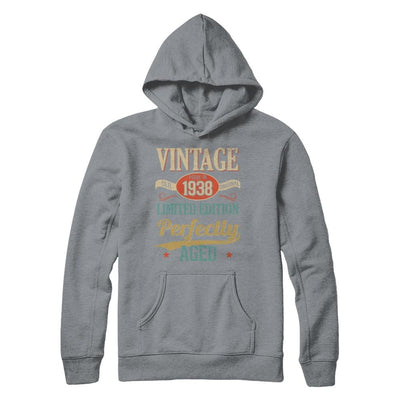 Vintage Premium Made In 1938 83th Birthday Gift-T-Shirt & Hoodie-Hanes - Heavyweight Pullover Hoodie-Light Steel