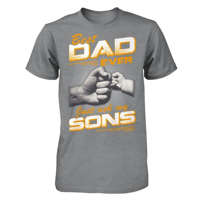 Best Dad Ever Just Ask My Sons-T-Shirt & Hoodie-Classic T-Shirt-Sport Grey
