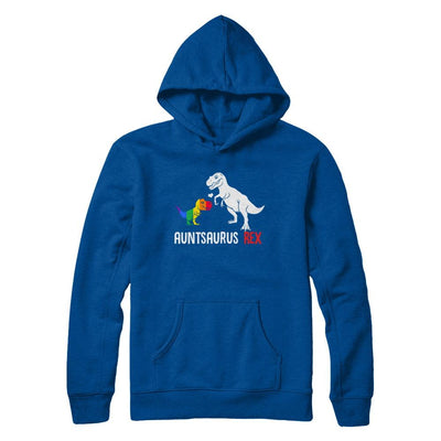 Aunt Saurus Auntsaurus T-Rex Dinosaur LGBT Support-T-Shirt & Hoodie-Pullover Hoodie-Deep Royal