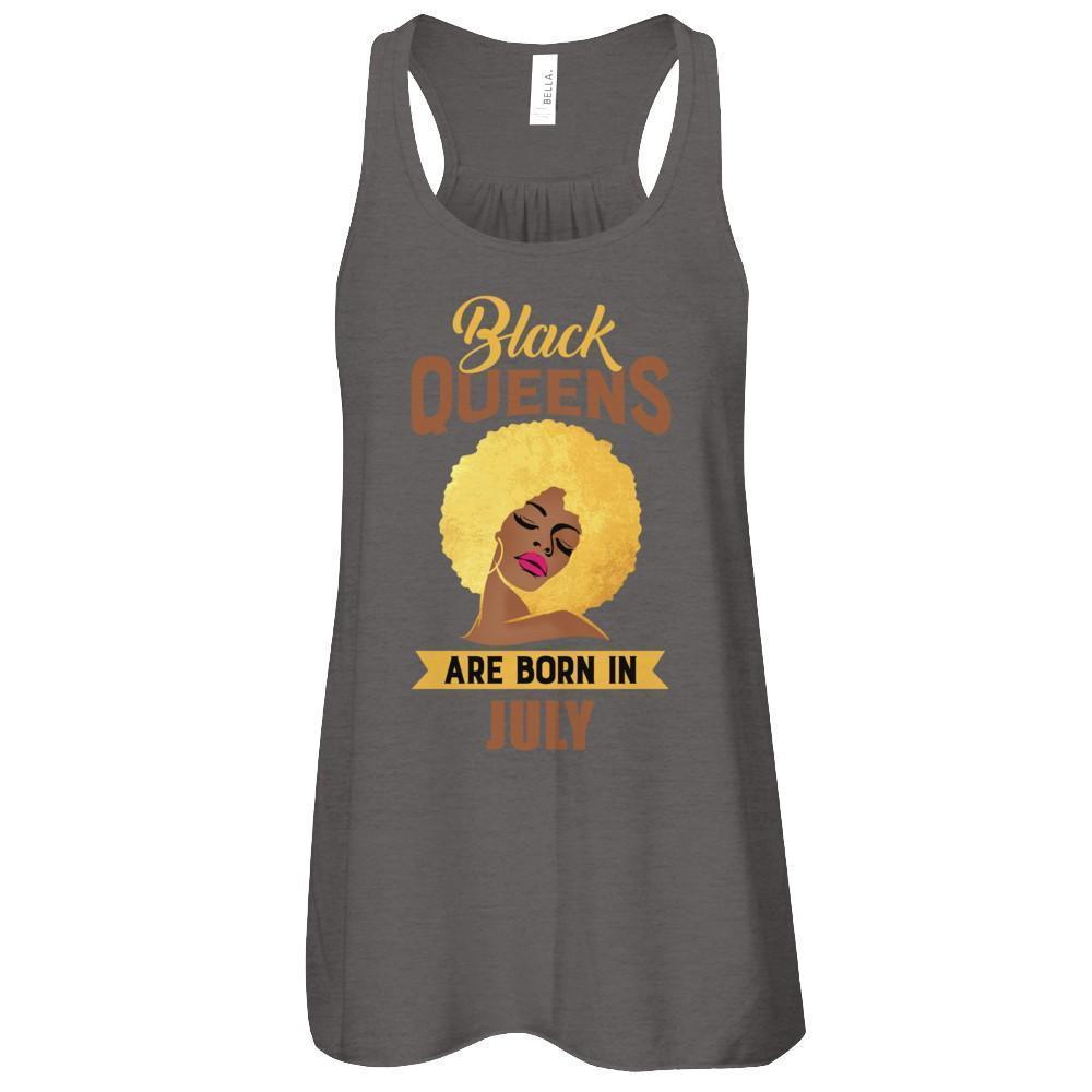 Black Queens Are Born In July Birthday Gift-T-Shirt & Tank Top-