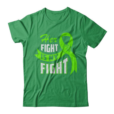 Her Fight is My Fight Liver Cancer Awareness Green Ribbon-T-Shirt & Hoodie-Premium T-Shirt-Kelly Green