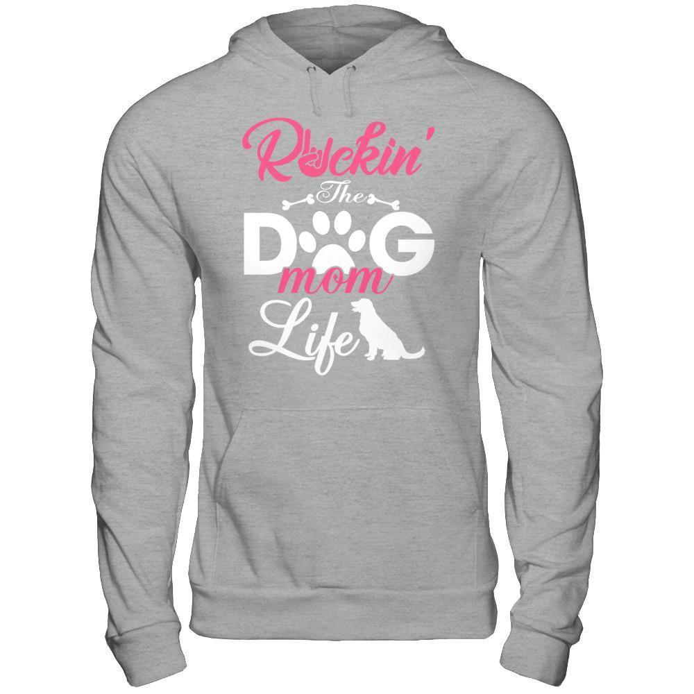 Rockin' The Dog Mom Life-T-Shirt & Hoodie-Pullover Hoodie-Sport Grey
