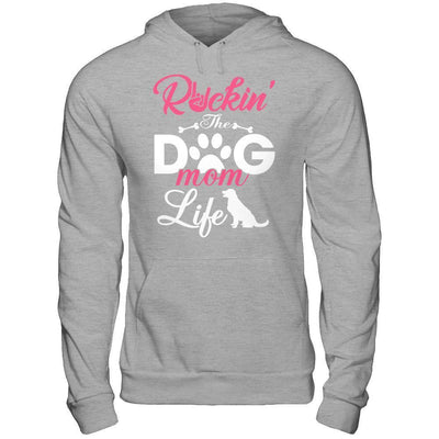 Rockin' The Dog Mom Life-T-Shirt & Hoodie-Pullover Hoodie-Sport Grey