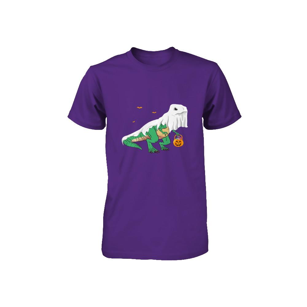 Halloween T Rex Dinosaur Ghost Trick Or Treat Youth-Youth Shirt-
