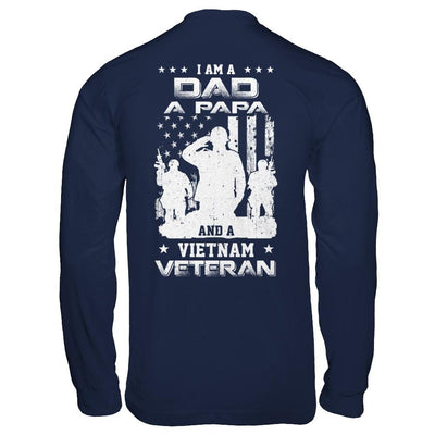 I'm A Dad A Papa And A Vietnam Veteran-T-Shirt & Hoodie-Long Sleeve T-Shirt-Navy