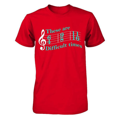 These Are Difficult Times Music-T-Shirt & Hoodie-Premium T-Shirt-Red