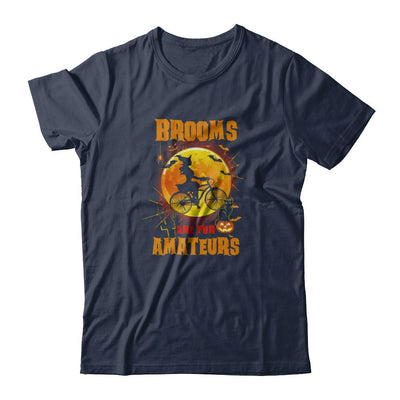 Brooms Are For Amateurs Funny Halloween Bicycle-T-Shirt & Tank Top-Classic T-Shirt-Navy