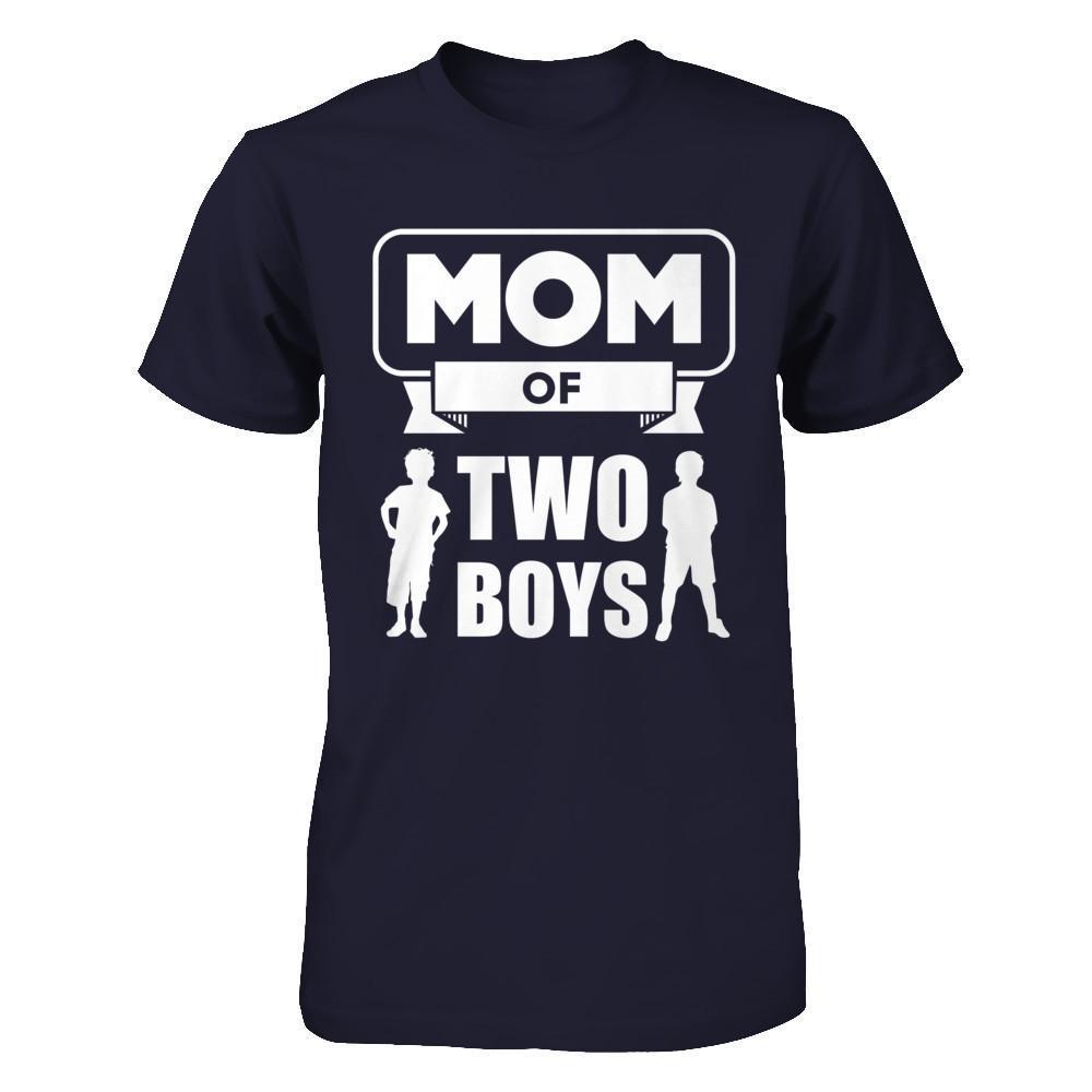 Mom Of Two Boys-T-Shirt & Hoodie-Premium T-Shirt-Midnight Navy