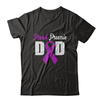 Fathers Day Proud Preemie Dad Premature Birth Awareness-T-Shirt & Hoodie-Classic T-Shirt-Black