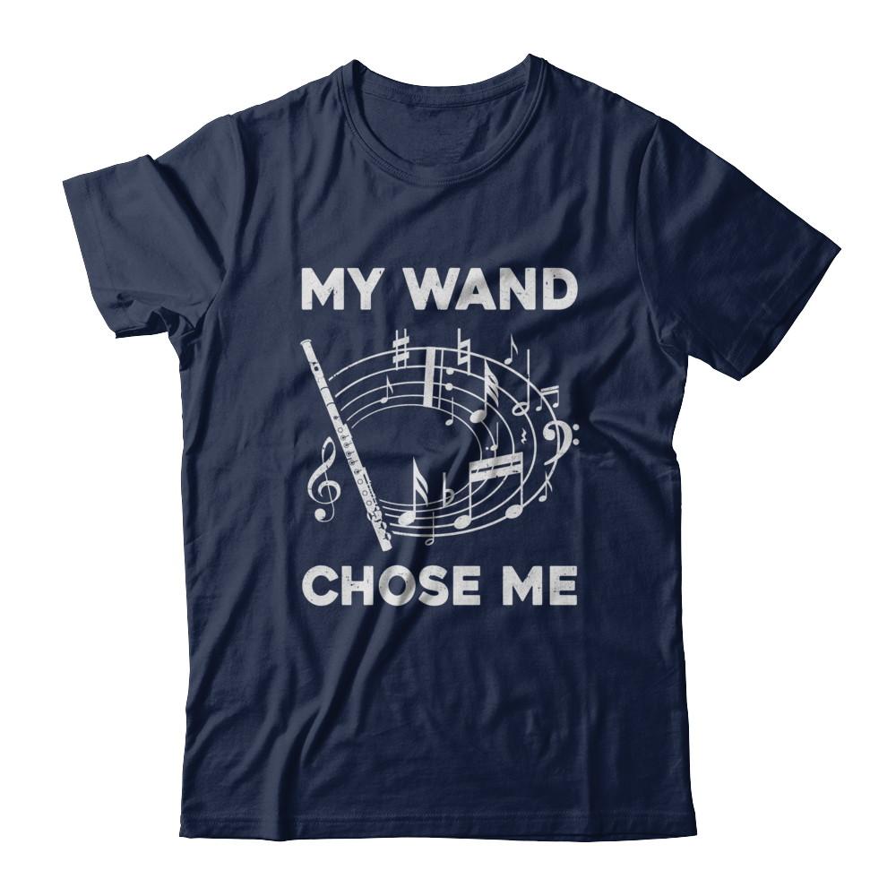 Flute My Wand Chose Me Funny Marching Band-T-Shirt & Hoodie-
