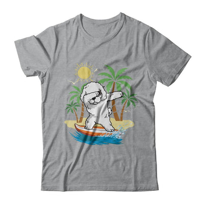 Summer Vacation Dabbing Poodle Surfing Surfboard Gift-T-Shirt & Hoodie-Classic T-Shirt-Sport Grey