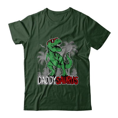 Daddysaurus Fathers Day Dinosaur T Rex Daddy Saurus-T-Shirt & Hoodie-Classic T-Shirt-Forest Green
