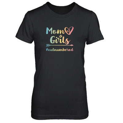 Mom Of Girls Outnumbered-T-Shirt & Tank Top-Women's T-Shirt-Black