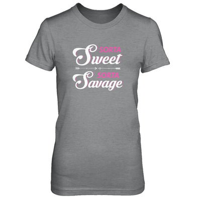 Sorta Sweet Sorta Savage-T-Shirt & Tank Top-Women's T-Shirt-Sport Grey