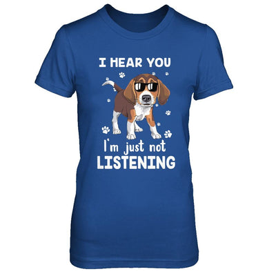 I Hear You I'm Just Not Listening Funny Beagle-T-Shirt & Hoodie-Women's T-Shirt-Royal