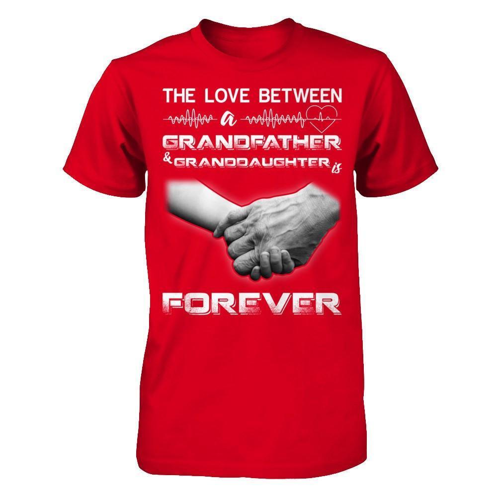 The Love Between A Grandfather And Granddaughter Is Forever-T-Shirt & Hoodie-Premium T-Shirt-Red