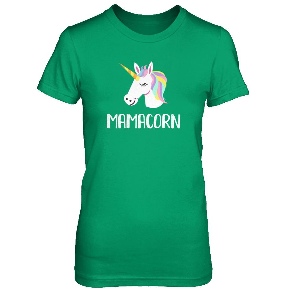 Unicorn Mom And Baby Mamacorn Mama Mother Day Gift-T-Shirt & Tank Top-Women's T-Shirt-Irish Green