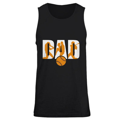 Softball Dad Father's Day-T-Shirt & Hoodie-Unisex Tank-Black