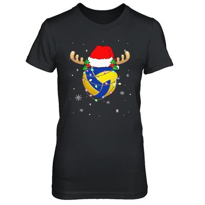 Santa Hat Volleyball Reindeer Christmas Gifts-T-Shirt & Sweatshirt-Women's T-Shirt-Black