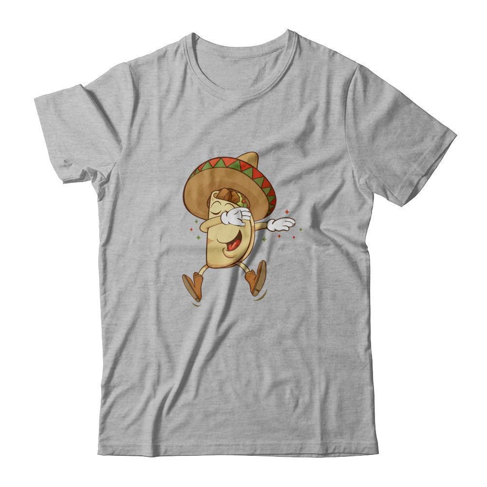 Dabbing Taco Mexican Food Lover-T-Shirt & Tank Top-Premium T-Shirt-Heather Gray