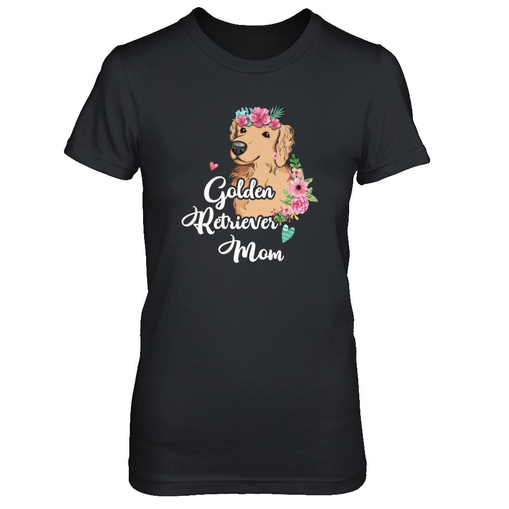 Golden Retriever Mom Funny Dog Mom Gift Idea-T-Shirt & Tank Top-Women's T-Shirt-Black