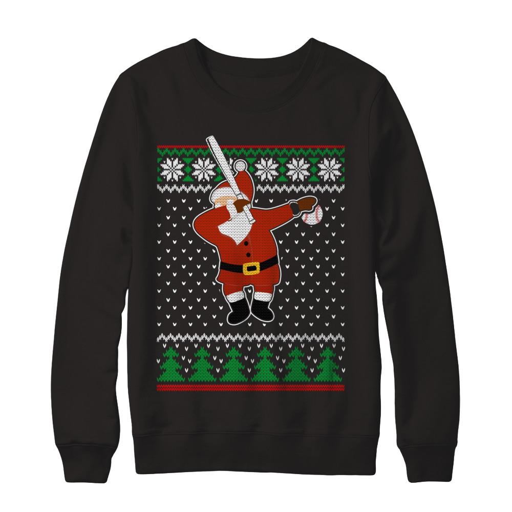Dabbing Santa Baseball Ugly Sweater Christmas