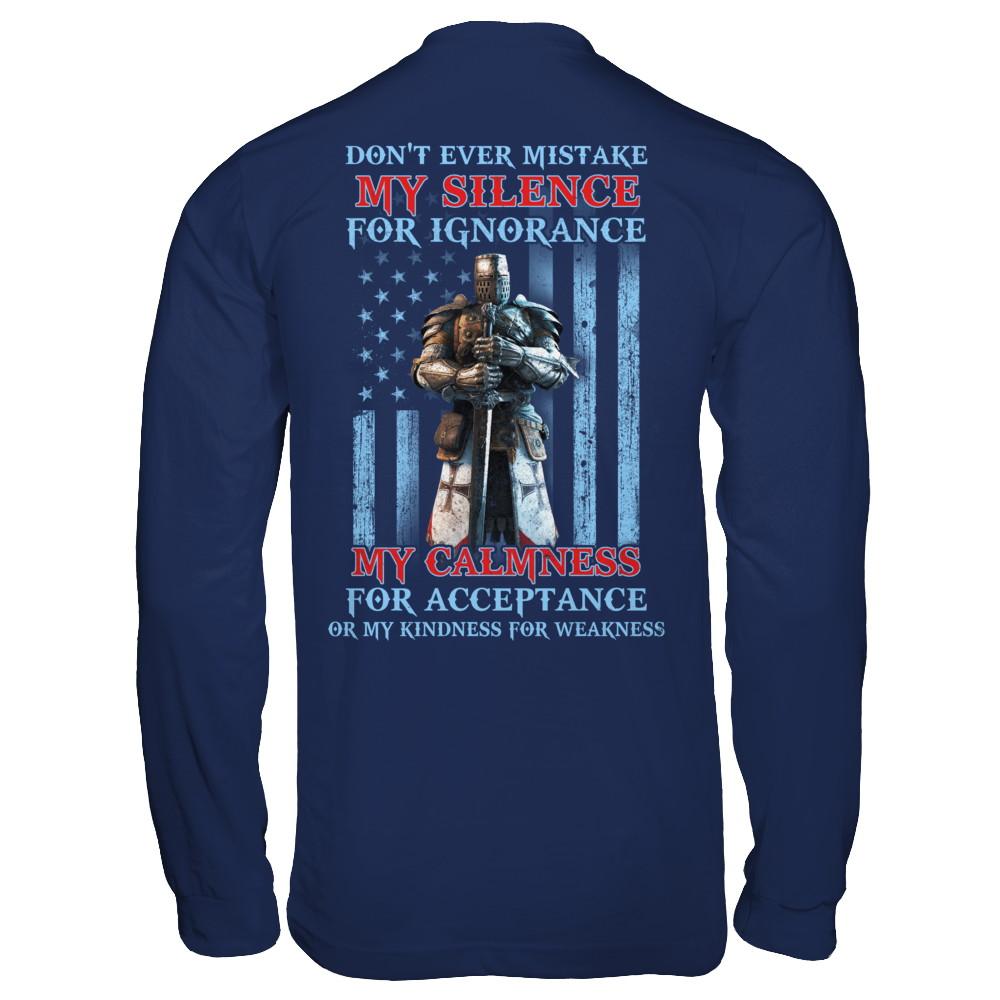 Don't Ever Mistake My Silence For Ignorance-T-Shirt & Hoodie-Long Sleeve T-Shirt-Navy