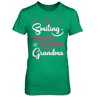 I'm Smiling Because I'm Going To Be A Grandma-T-Shirt & Hoodie-Women's T-Shirt-Irish Green