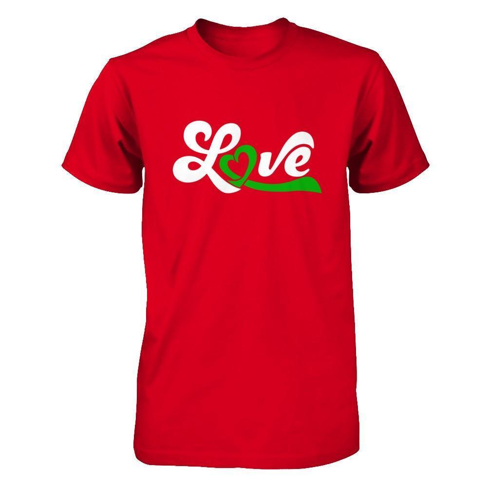 Love Green Awareness Ribbon-T-Shirt & Hoodie-Premium T-Shirt-Red