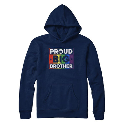 Proud Big Brother Gay Lesbian Pride Month LGBT-T-Shirt & Hoodie-Pullover Hoodie-Navy