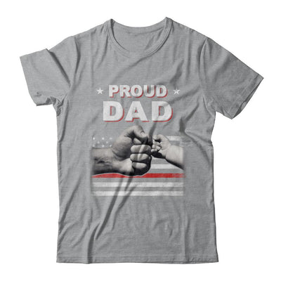 Proud Dad Fireman Firefighter Thin Red Line Flag Fathers Day-T-Shirt & Hoodie-Classic T-Shirt-Sport Grey