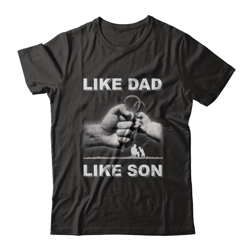 Like Dad Like Son Fishing Fish Fathers Day-T-Shirt & Hoodie-Classic T-Shirt-Black