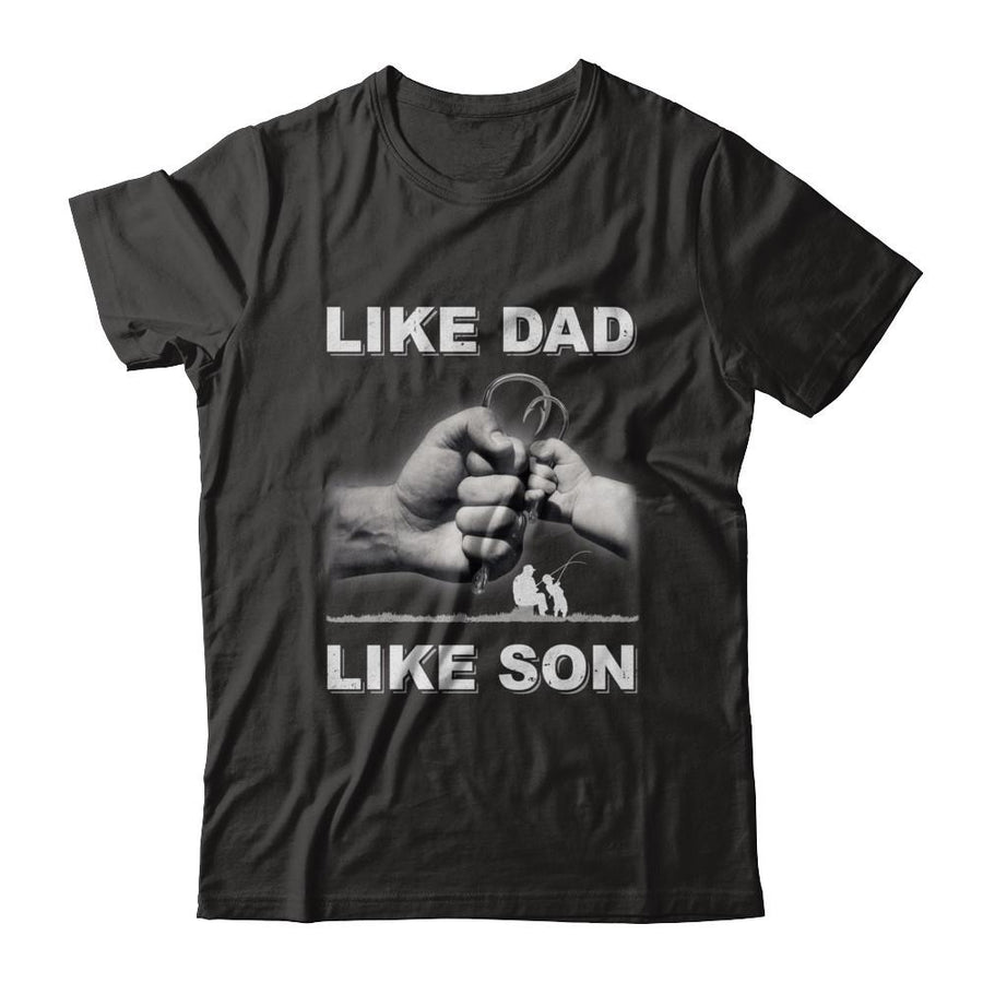 Like Dad Like Son Fishing Fish Fathers Day-T-Shirt & Hoodie-Classic T-Shirt-Black