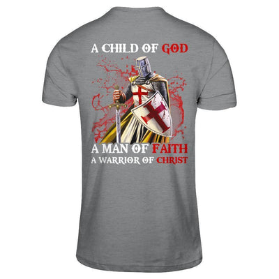 Knight Templar A Child Of God A Man Of Faith A Warrior Of Christ-T-Shirt & Hoodie-Classic T-Shirt-Sport Grey