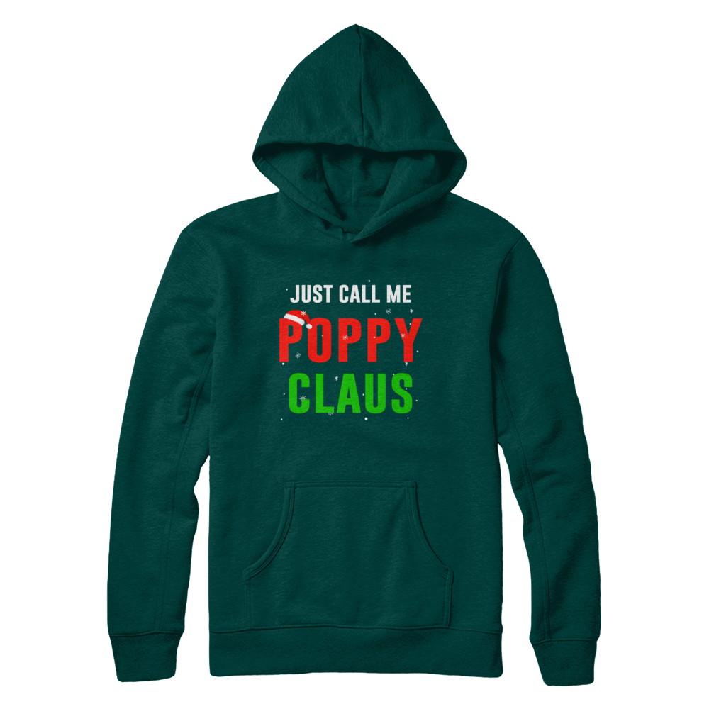 Santa Poppy Claus Matching Family Christmas Pajamas-T-Shirt & Sweatshirt-Pullover Hoodie-Deep Forest