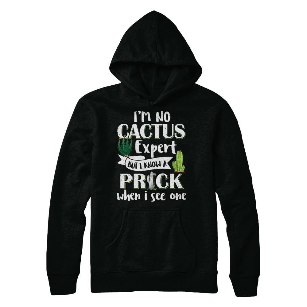 I'm No Cactus Expert But I Know A Prick When I See One-T-Shirt & Hoodie-Pullover Hoodie-Black