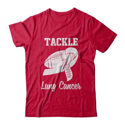 Football Survivor Tackle Clear Lung Cancer Awareness-T-Shirt & Hoodie-Classic T-Shirt-Red