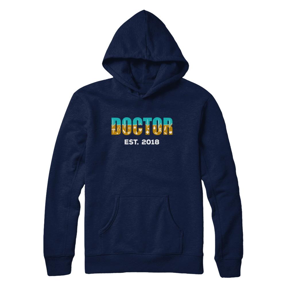 Medical School Graduation Doctor 2018-T-Shirt & Hoodie-Pullover Hoodie-Navy