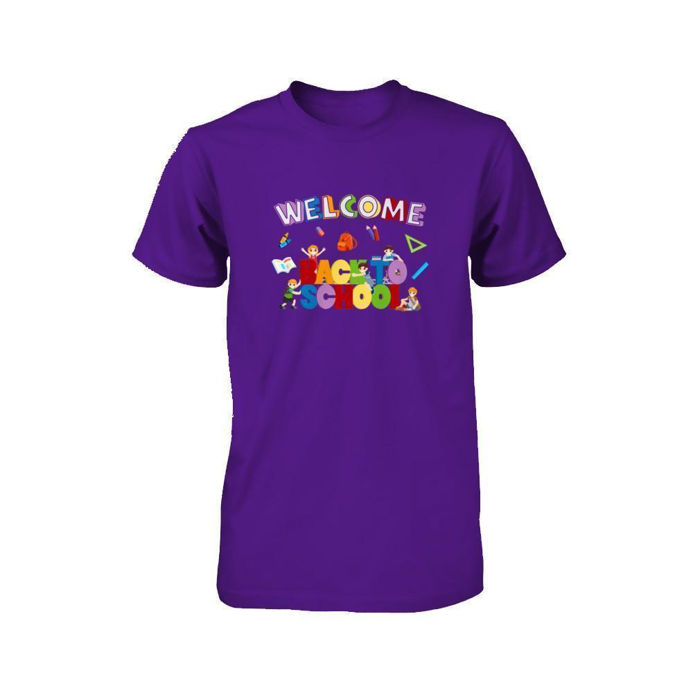 Welcome Back To School Youth-T-Shirt & Hoodie-Youth T-Shirt-Team Purple