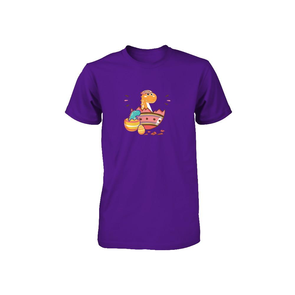 Happy Easter Bunny Easter Eggs Youth-Youth Shirt-Youth T-Shirt-Team Purple