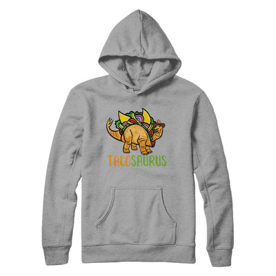 Funny Tacosaurus Tacos Dinosaur Lover-T-Shirt & Hoodie-Pullover Hoodie-Light Steel